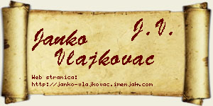 Janko Vlajkovac vizit kartica